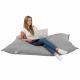 Gris clair Pouf Poire Coussin XXL simili-cuir