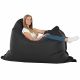 Noir Pouf Poire Coussin XXL simili-cuir