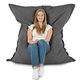 Noir Mélange Pouf Poire Coussin XXL recyclé