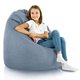 Bleu Mélange Pouf Poire XL recyclé