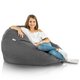 Noir Mélange Pouf Poire XL recyclé