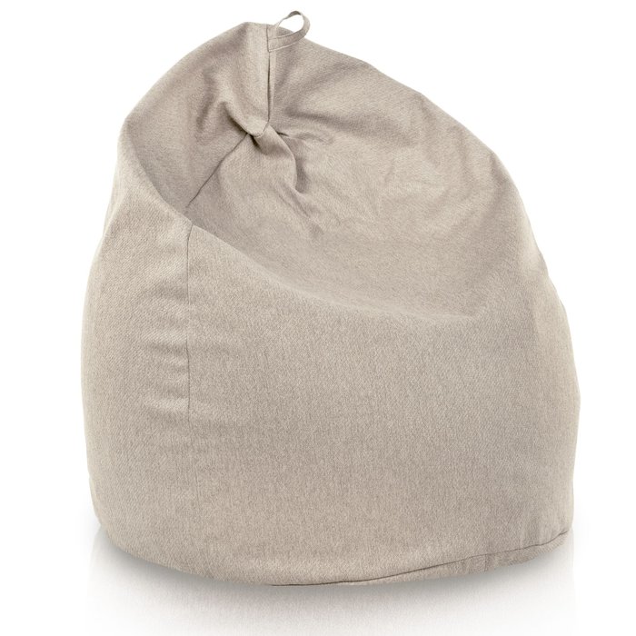 Beige Mélange Géant Pouf Poire XXL recyclé