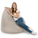 Beige Mélange Géant Pouf Poire XXL recyclé