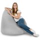 Gris Mélange Géant Pouf Poire XXL recyclé