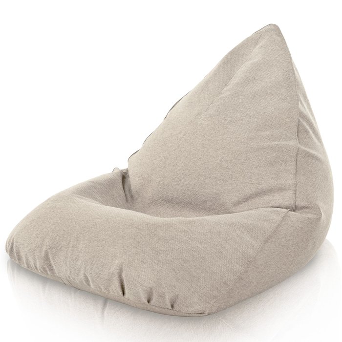 Beige Mélange Pouf Poire Bermuda de salon recyclé