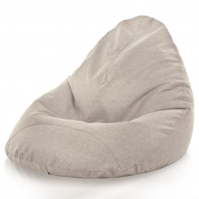 Beige Mélange Pouf Poire Drop XXL recyclé