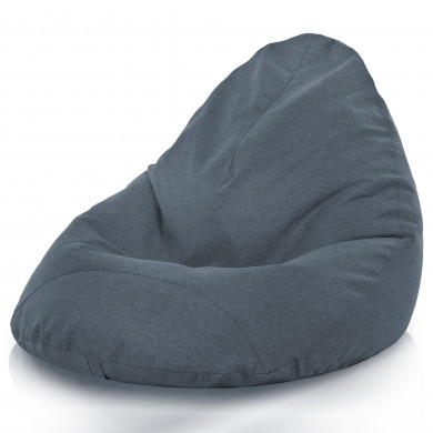 Bleu marine Mélange Pouf Poire Drop XXL recyclé