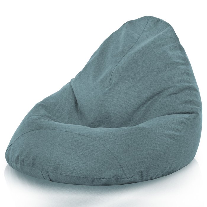 Turquoise Mélange Pouf Poire Drop XXL recyclé