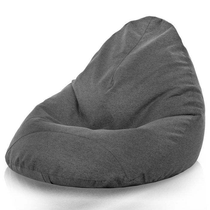 Noir Mélange Pouf Poire Drop XXL recyclé