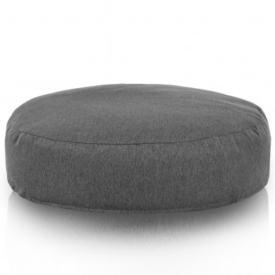 Noir Mélange Coussin Pouf Rond Monaco recyclé