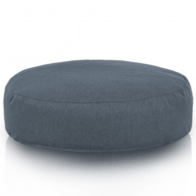 Bleu marine Mélange Coussin Pouf Rond Monaco recyclé