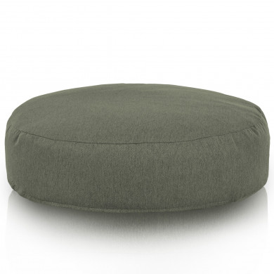 Vert Mélange Coussin Pouf Rond Monaco recyclé
