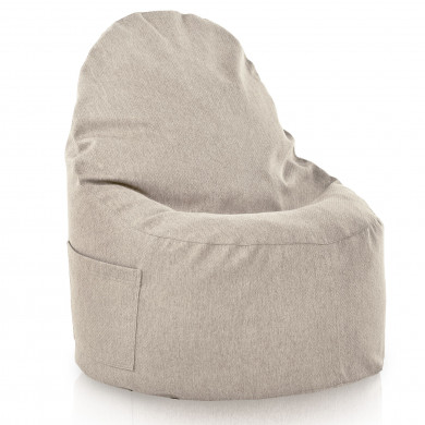 Beige Mélange Pouf Poire Fauteuil Porto recyclé