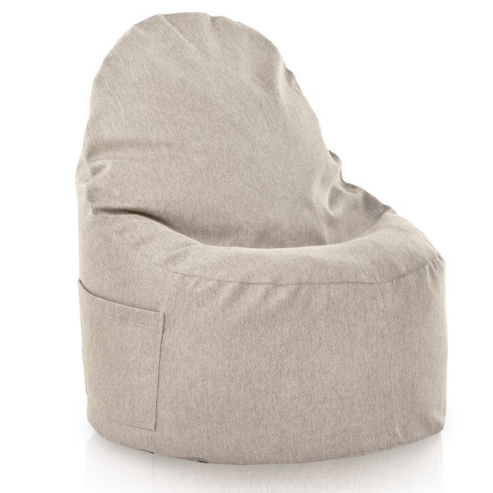 Beige Mélange Pouf Poire Fauteuil Porto recyclé