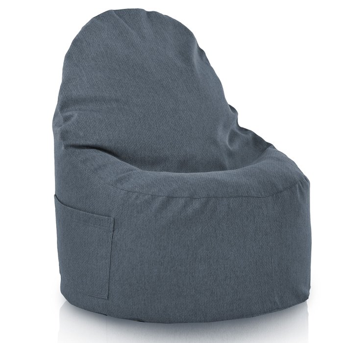 Bleu marine Mélange Pouf Poire Fauteuil Porto recyclé