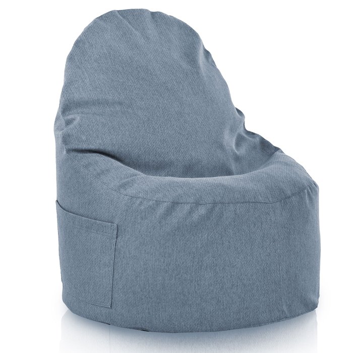 Bleu Mélange Pouf Poire Fauteuil Porto recyclé