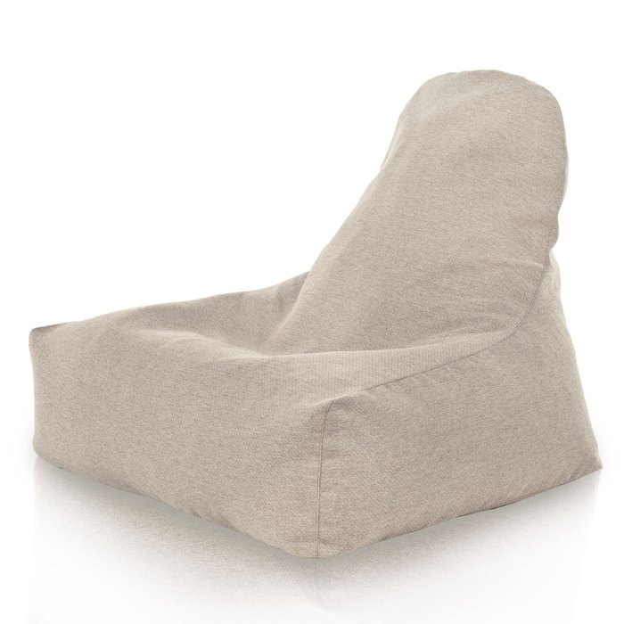 Beige Mélange Pouf Poire Fauteuil Bali recyclé