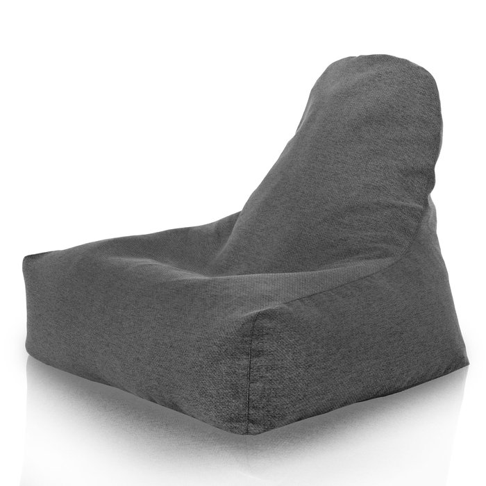 Noir Mélange Pouf Poire Fauteuil Bali recyclé