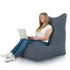 Sitzsack Sessel Distinto Melange Marineblau recykling