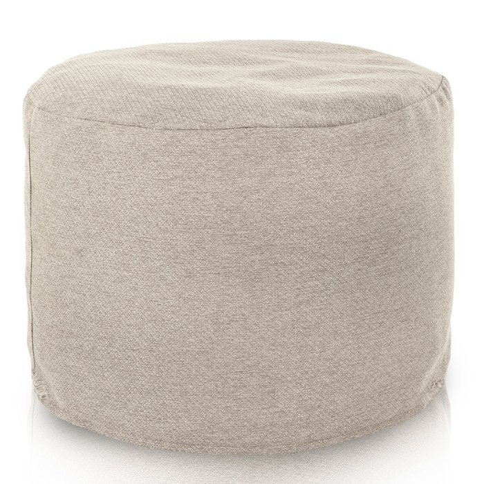 Beige Mélange Pouf Cylindre recyclé