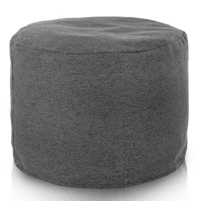 Noir Mélange Pouf Cylindre recyclé