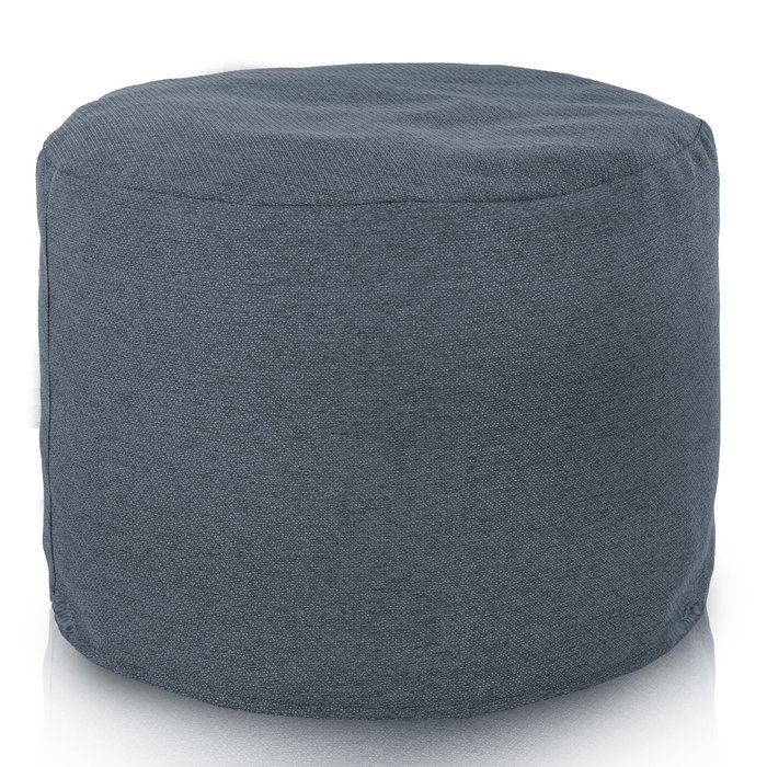 Bleu marine Mélange Pouf Cylindre recyclé