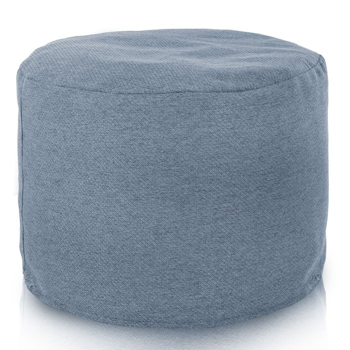 Bleu Mélange Pouf Cylindre recyclé