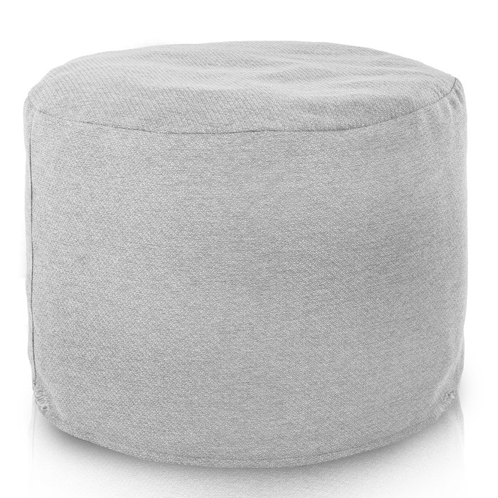 Gris Mélange Pouf Cylindre recyclé