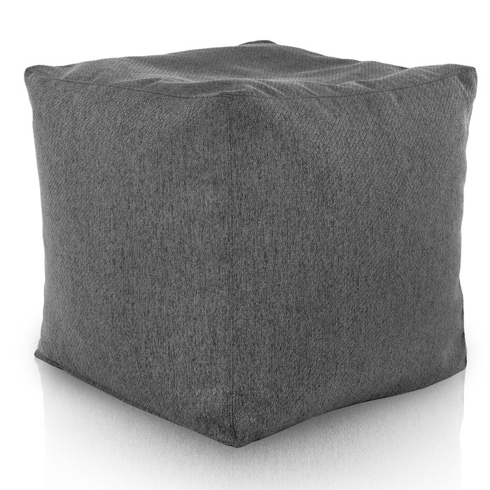 Noir Mélange Pouf Cube recyclé