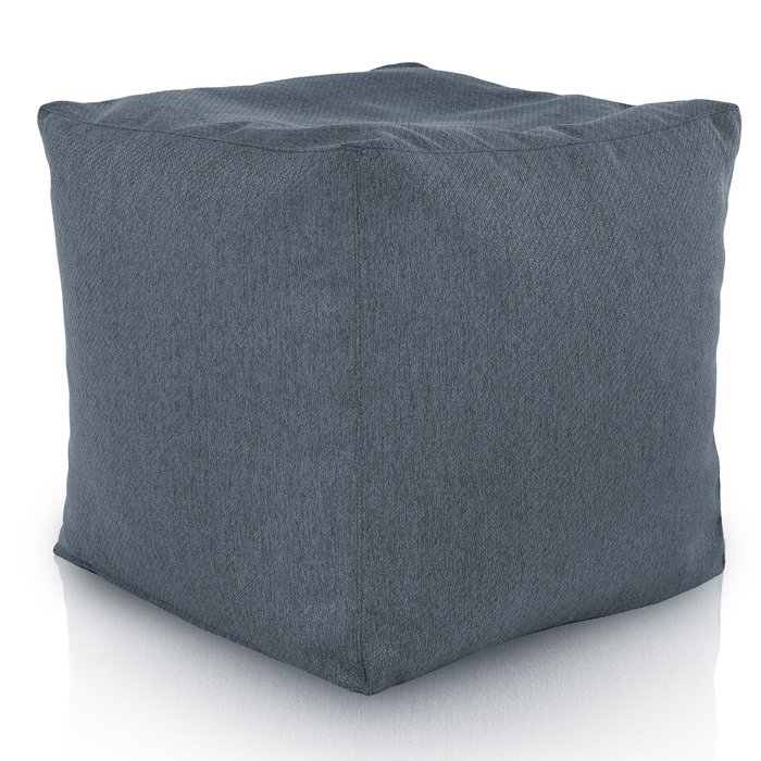 Bleu marine Mélange Pouf Cube recyclé