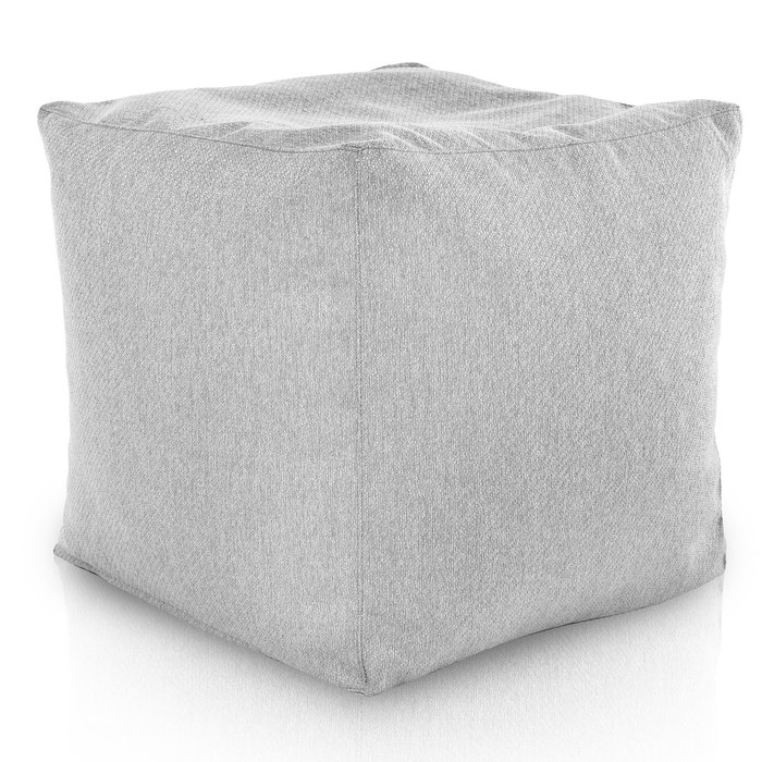 Gris Mélange Pouf Cube recyclé