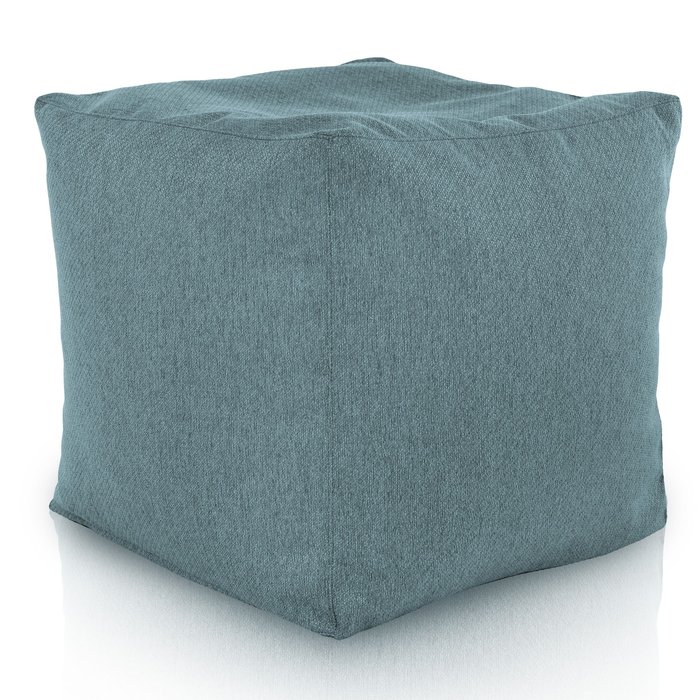 Turquoise Mélange Pouf Cube recyclé