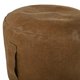 Marron Pouf Cylindre Premium Naturel Cuir