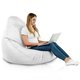 Blanc Pouf Poire de jardin Drop XXL nylon