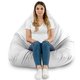 Blanc Pouf Poire de jardin Drop XXL nylon