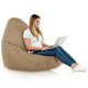 Beige Pouf Poire de jardin Drop XXL nylon