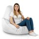 Blanc Pouf Poire de jardin Drop XXL nylon