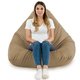 Beige Pouf Poire de jardin Drop XXL nylon