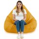 Jaune Pouf Poire de jardin Drop XXL nylon