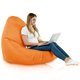 Orange Pouf Poire de jardin Drop XXL nylon