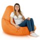 Orange Pouf Poire de jardin Drop XXL nylon