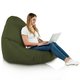 Vert foncé Pouf Poire de jardin Drop XXL nylon