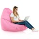 Rose clair Pouf Poire de jardin Drop XXL nylon