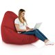 Rouge foncé Pouf Poire de jardin Drop XXL nylon