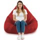 Rouge foncé Pouf Poire de jardin Drop XXL nylon