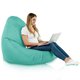 Turquoise Pouf Poire de jardin Drop XXL nylon