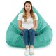 Turquoise Pouf Poire de jardin Drop XXL nylon