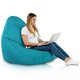 Bleu Pouf Poire de jardin Drop XXL nylon