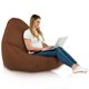 Marron Pouf Poire de jardin Drop XXL nylon