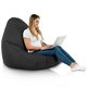 Noir Pouf Poire de jardin Drop XXL nylon